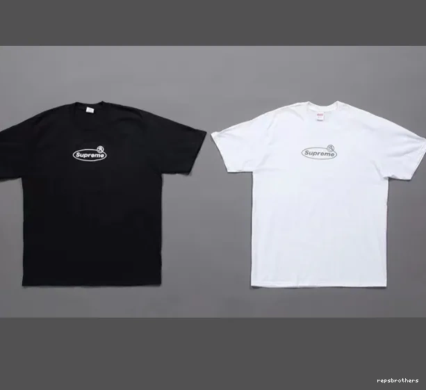 XL L sleeved T-shirt Black Banner S Warning M 22FW White Short Warning and Logo Tee 0430
